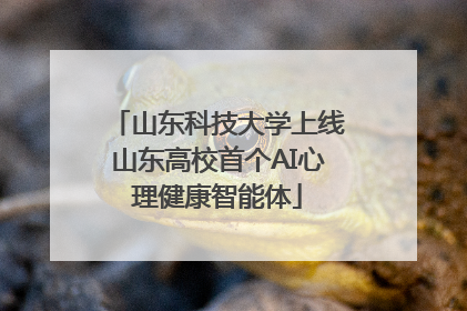 山东科技大学上线山东高校首个AI心理健康智能体