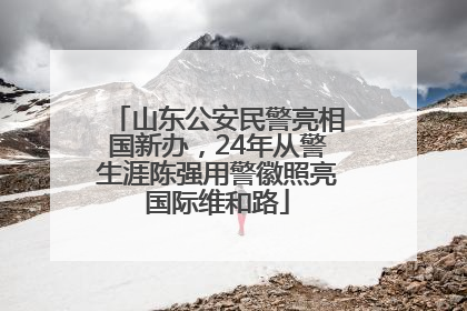 山东公安民警亮相国新办，24年从警生涯陈强用警徽照亮国际维和路