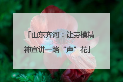 山东齐河：让劳模精神宣讲一路“声”花