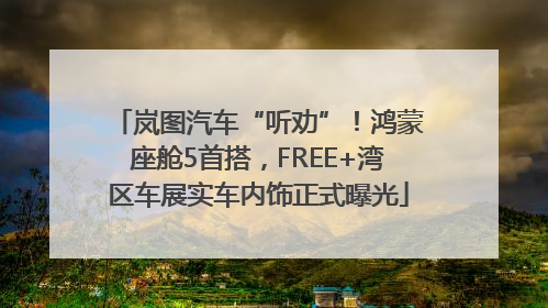 岚图汽车“听劝”！鸿蒙座舱5首搭，FREE+湾区车展实车内饰正式曝光