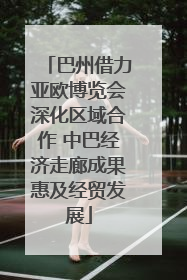巴州借力亚欧博览会深化区域合作 中巴经济走廊成果惠及经贸发展