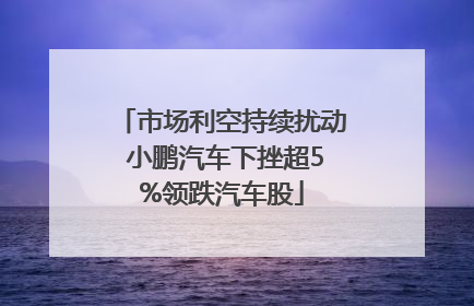 市场利空持续扰动 小鹏汽车下挫超5%领跌汽车股
