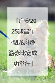 广安2025迎端午·划龙舟暨游泳比赛成功举行