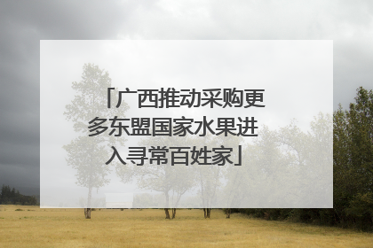广西推动采购更多东盟国家水果进入寻常百姓家