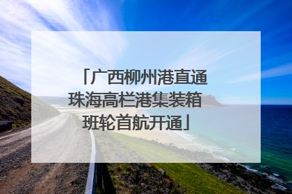 广西柳州港直通珠海高栏港集装箱班轮首航开通