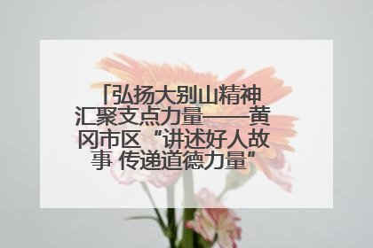 弘扬大别山精神 汇聚支点力量——黄冈市区“讲述好人故事 传递道德力量”百姓宣讲活动举行