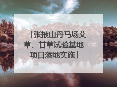 张掖山丹马场艾草、甘草试验基地项目落地实施