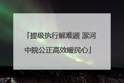 提级执行解难题 漯河中院公正高效暖民心