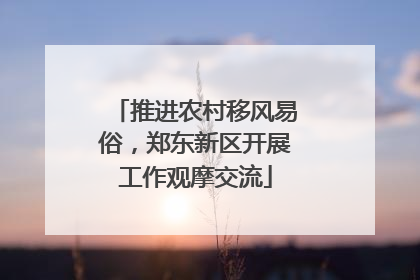 推进农村移风易俗，郑东新区开展工作观摩交流