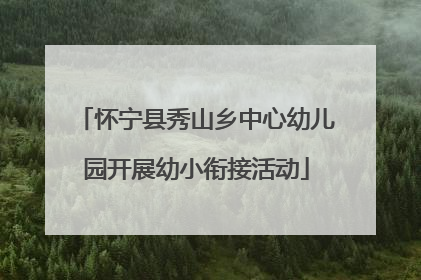 怀宁县秀山乡中心幼儿园开展幼小衔接活动