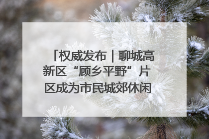 权威发布｜聊城高新区“顾乡平野”片区成为市民城郊休闲全新目的地