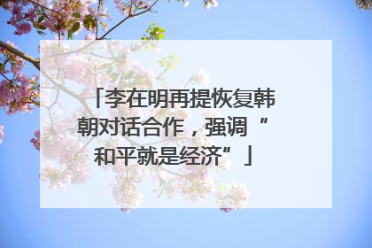 李在明再提恢复韩朝对话合作，强调“和平就是经济”
