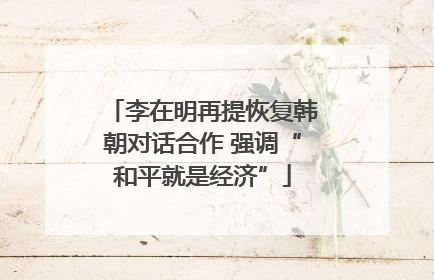 李在明再提恢复韩朝对话合作 强调“和平就是经济”