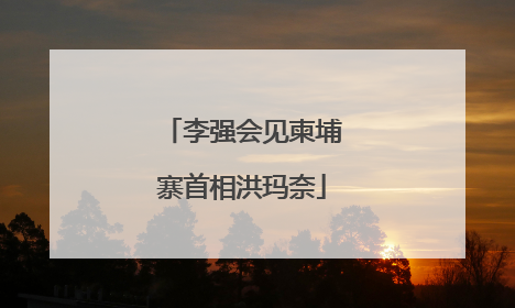 李强会见柬埔寨首相洪玛奈