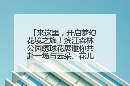 来这里,开启梦幻花境之旅!滨江森林公园绣球花展邀你共赴一场与云朵、花儿的浪漫之约