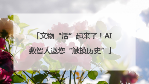 文物“活”起来了！AI数智人邀您“触摸历史”