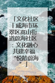 文化社区丨威海市环翠区嵩山街道蔚海社区：文化融心 共建幸福“悦龄蔚海”