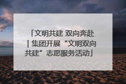 文明共建 双向奔赴｜集团开展“文明双向共建”志愿服务活动