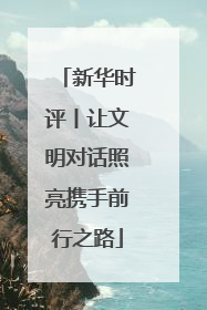 新华时评丨让文明对话照亮携手前行之路