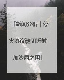 新闻分析｜停火协议谜团折射加沙局之困