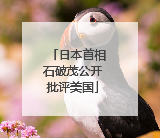 日本首相石破茂公开批评美国
