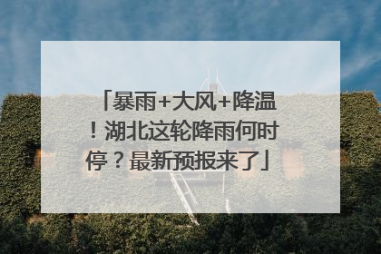 暴雨+大风+降温！湖北这轮降雨何时停？最新预报来了