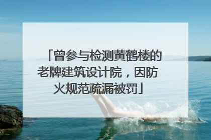 曾参与检测黄鹤楼的老牌建筑设计院，因防火规范疏漏被罚