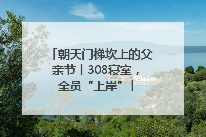 朝天门梯坎上的父亲节丨308寝室，全员“上岸”