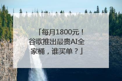 每月1800元！谷歌推出最贵AI全家桶，谁买单？
