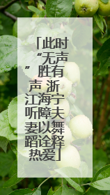此时“无声”胜有声 浙江海宁听障夫妻以舞蹈诠释热爱