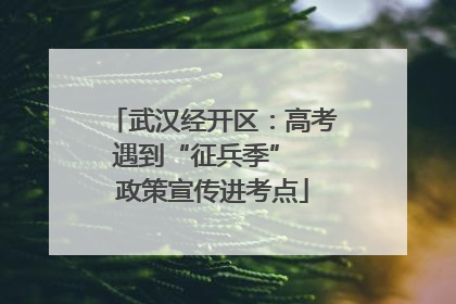 武汉经开区：高考遇到“征兵季”  政策宣传进考点