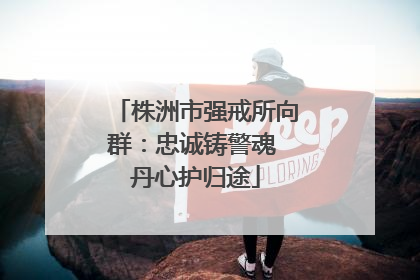 株洲市强戒所向群：忠诚铸警魂 丹心护归途