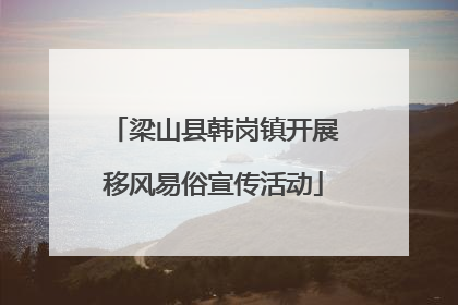 梁山县韩岗镇开展移风易俗宣传活动