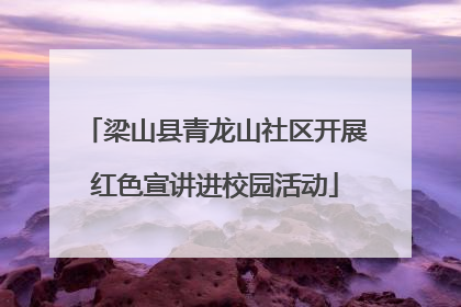 梁山县青龙山社区开展红色宣讲进校园活动