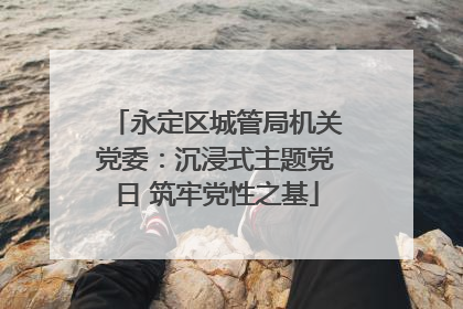 永定区城管局机关党委：沉浸式主题党日 筑牢党性之基