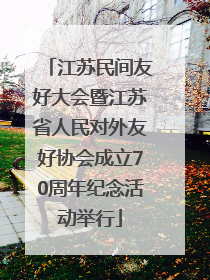 江苏民间友好大会暨江苏省人民对外友好协会成立70周年纪念活动举行