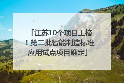 江苏10个项目上榜！第二批智能制造标准应用试点项目确定