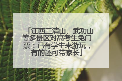 江西三清山、武功山等多景区对高考生免门票：已有学生来游玩，有的还可带家长