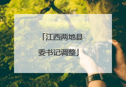 江西两地县委书记调整