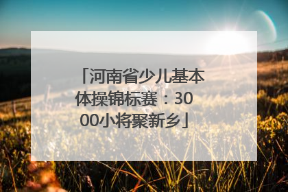 河南省少儿基本体操锦标赛：3000小将聚新乡