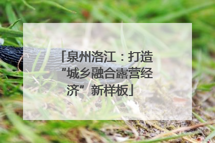 泉州洛江：打造“城乡融合露营经济”新样板