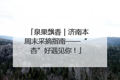 泉果飘香｜济南本周末采摘指南——“杏”好遇见你！
