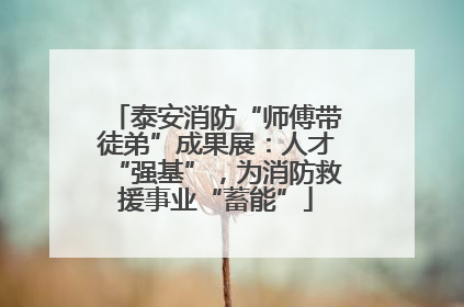 泰安消防“师傅带徒弟”成果展：人才“强基”，为消防救援事业“蓄能”