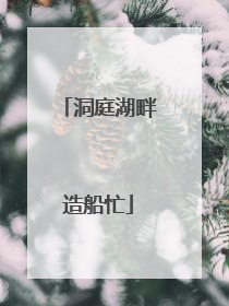 洞庭湖畔造船忙