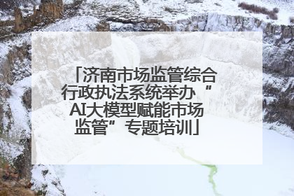 济南市场监管综合行政执法系统举办“AI大模型赋能市场监管”专题培训