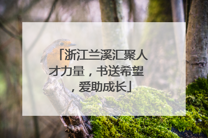 浙江兰溪汇聚人才力量，书送希望，爱助成长
