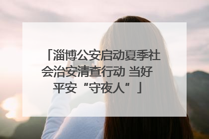 淄博公安启动夏季社会治安清查行动 当好平安“守夜人”