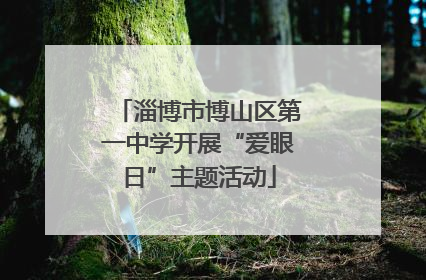 淄博市博山区第一中学开展“爱眼日”主题活动