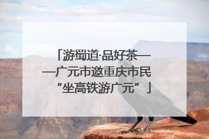 游蜀道·品好茶——广元市邀重庆市民“坐高铁游广元”