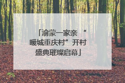 渝蒙一家亲 “暖城重庆村”开村盛典璀璨启幕